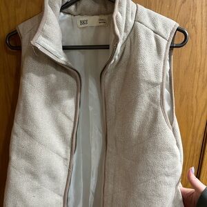 Tan textured vest